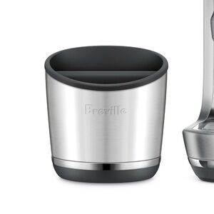 Breville Silver Knock Box with Black Accents